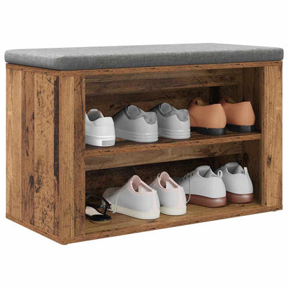 Schuhregal 75 x 35 x 45 cm Holzwerkstoff Altholz