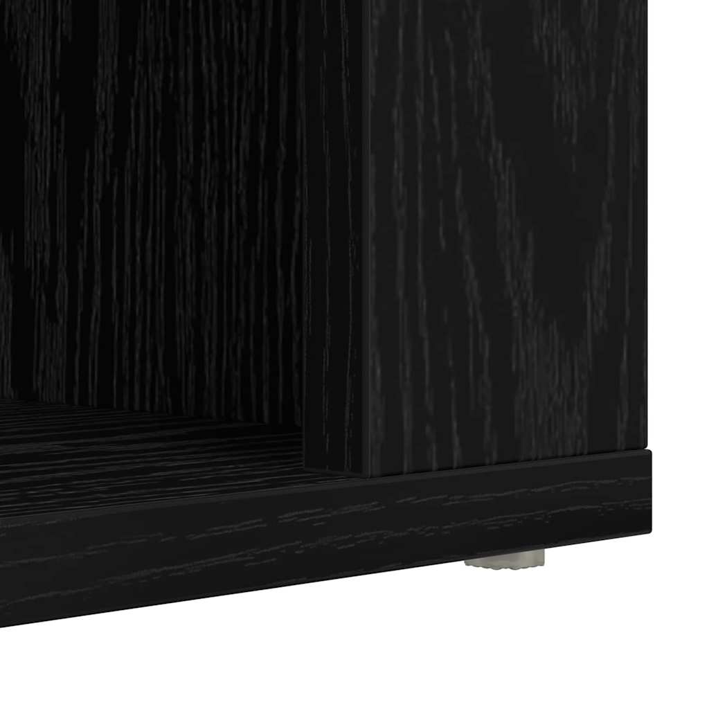 Schuhregal 75 x 35 x 45 cm Holzwerkstoff Schwarz Eichen-Optik