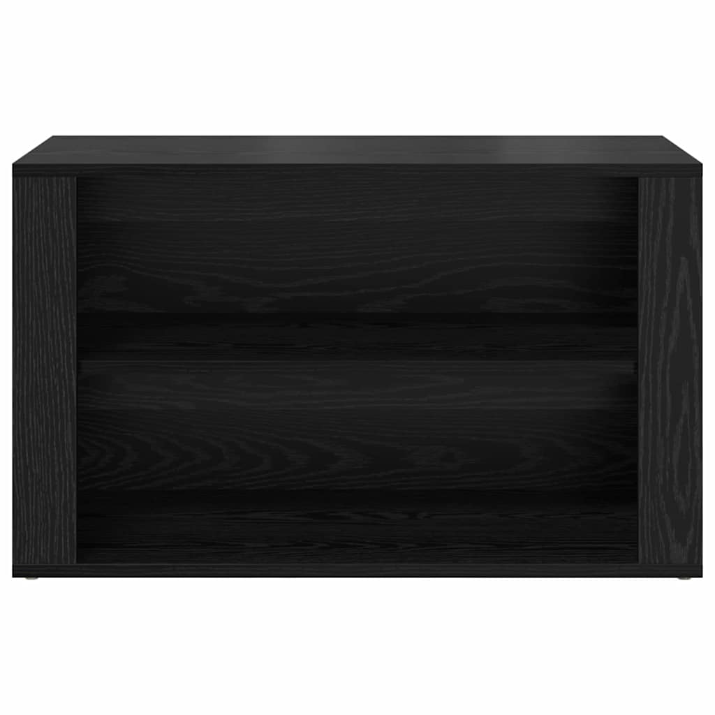 Schuhregal 75 x 35 x 45 cm Holzwerkstoff Schwarz Eichen-Optik