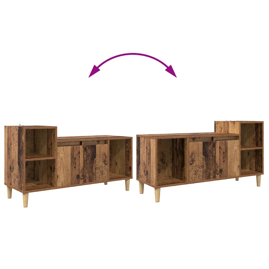 TV-Schränk 100 x 35 x 55 cm Altholz Holzwerkstoff