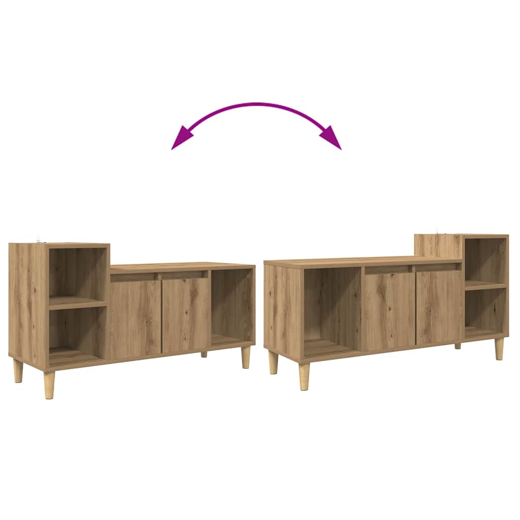 TV-Schränk 100 x 35 x 55 cm Artisan-Eiche Holzwerkstoff