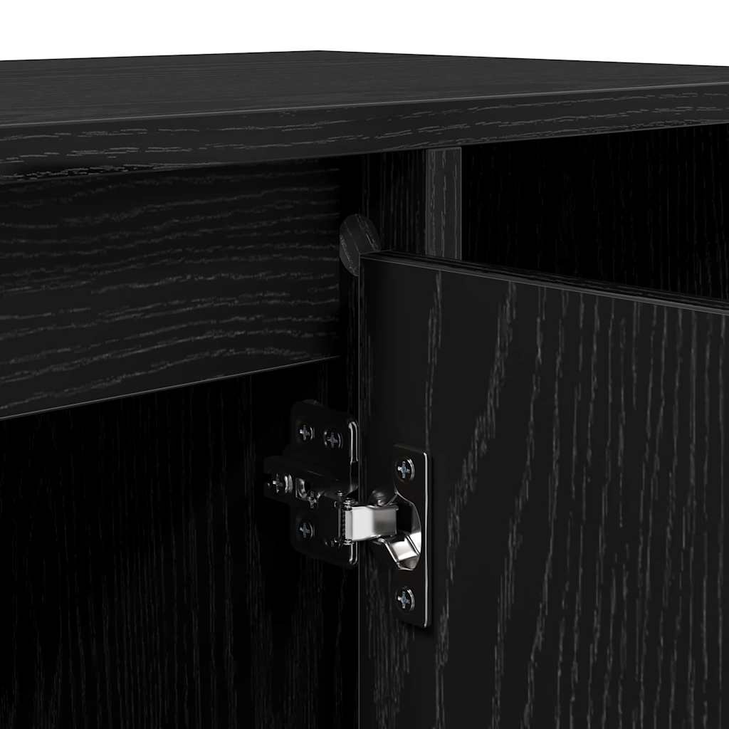 TV-Schränk 100 x 35 x 55 cm Schwarz Eichen-Optik Holzwerkstoff