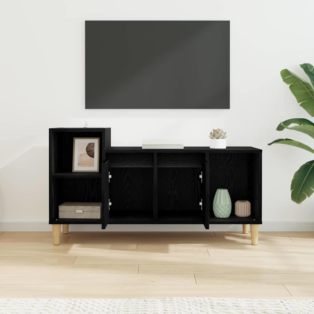 TV-Schränk 100 x 35 x 55 cm Schwarz Eichen-Optik Holzwerkstoff