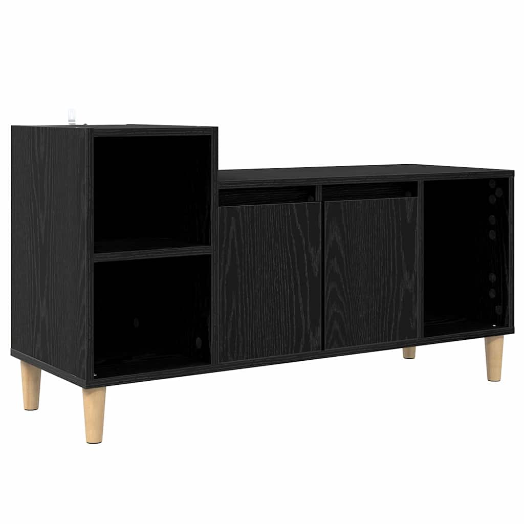 TV-Schränk 100 x 35 x 55 cm Schwarz Eichen-Optik Holzwerkstoff