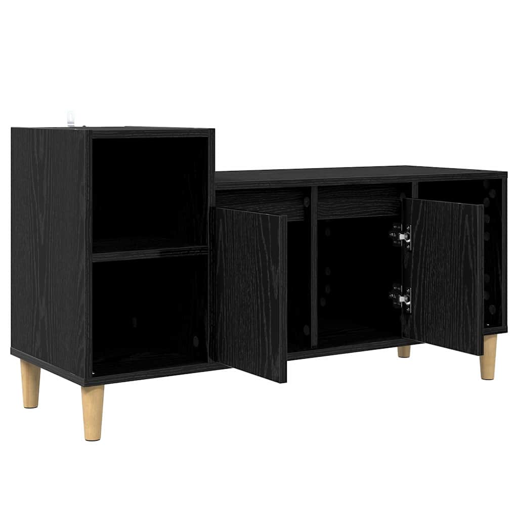 TV-Schränk 100 x 35 x 55 cm Schwarz Eichen-Optik Holzwerkstoff