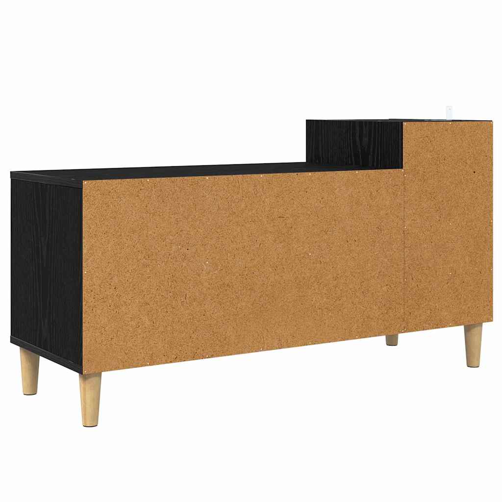 TV-Schränk 100 x 35 x 55 cm Schwarz Eichen-Optik Holzwerkstoff