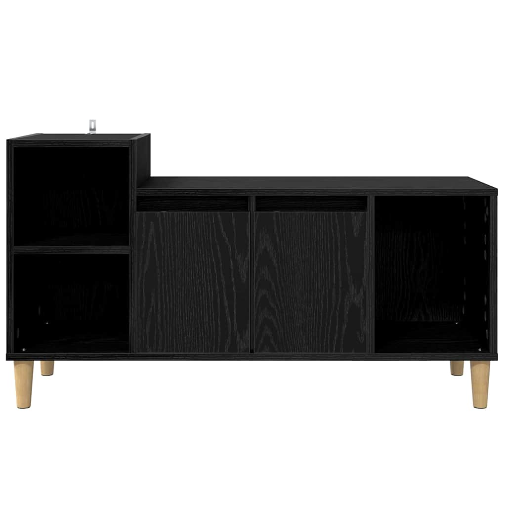 TV-Schränk 100 x 35 x 55 cm Schwarz Eichen-Optik Holzwerkstoff