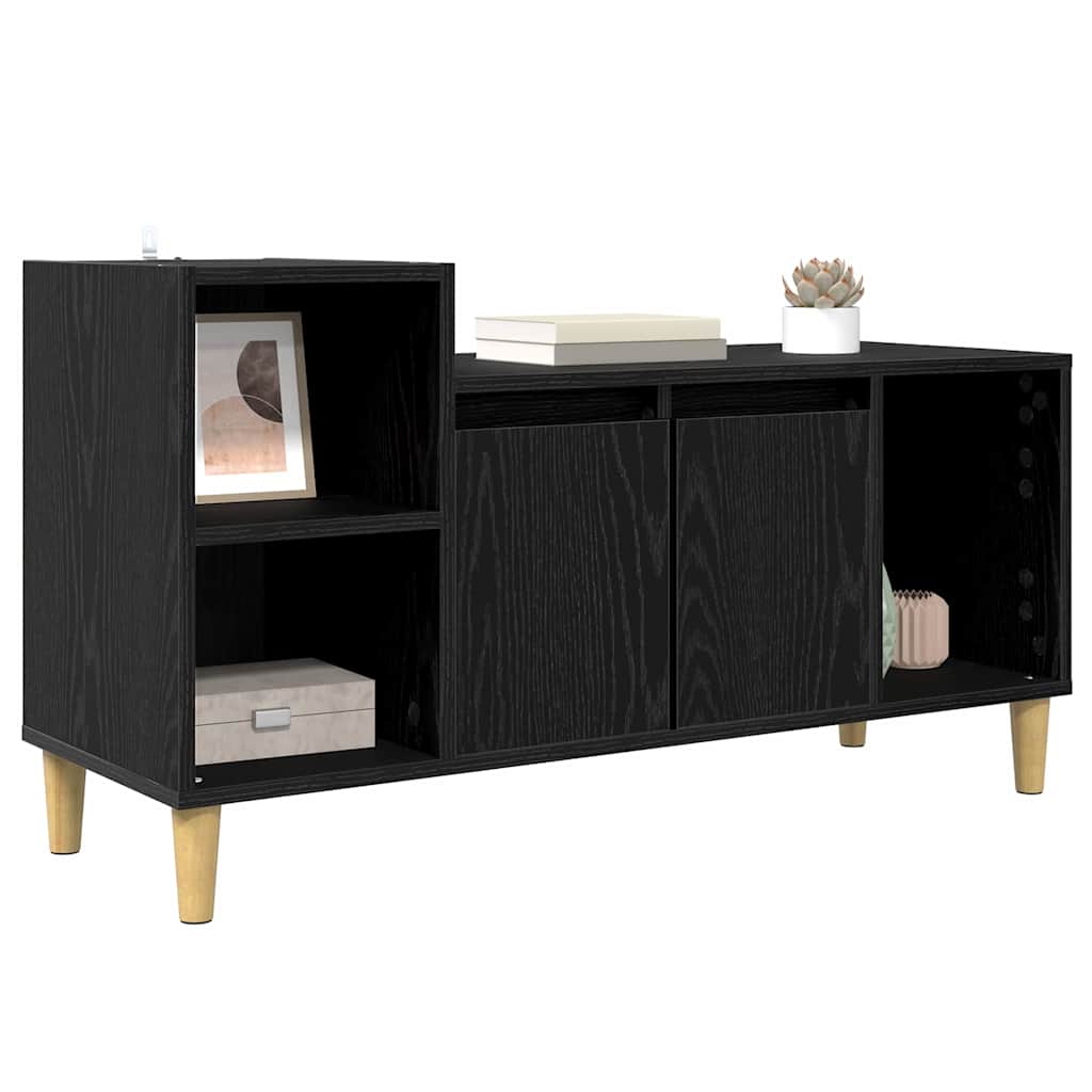 TV-Schränk 100 x 35 x 55 cm Schwarz Eichen-Optik Holzwerkstoff