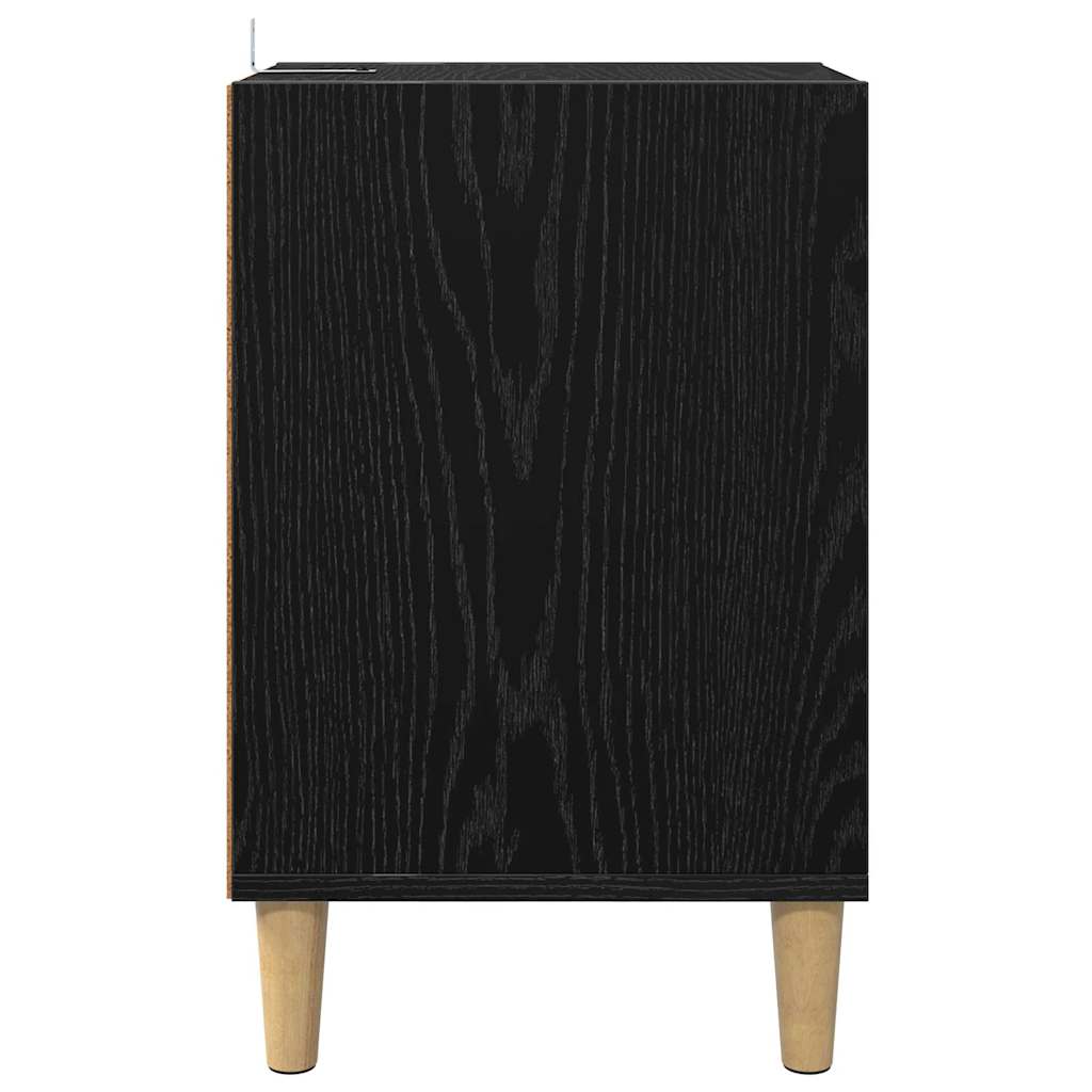 TV-Schränk 100 x 35 x 55 cm Schwarz Eichen-Optik Holzwerkstoff