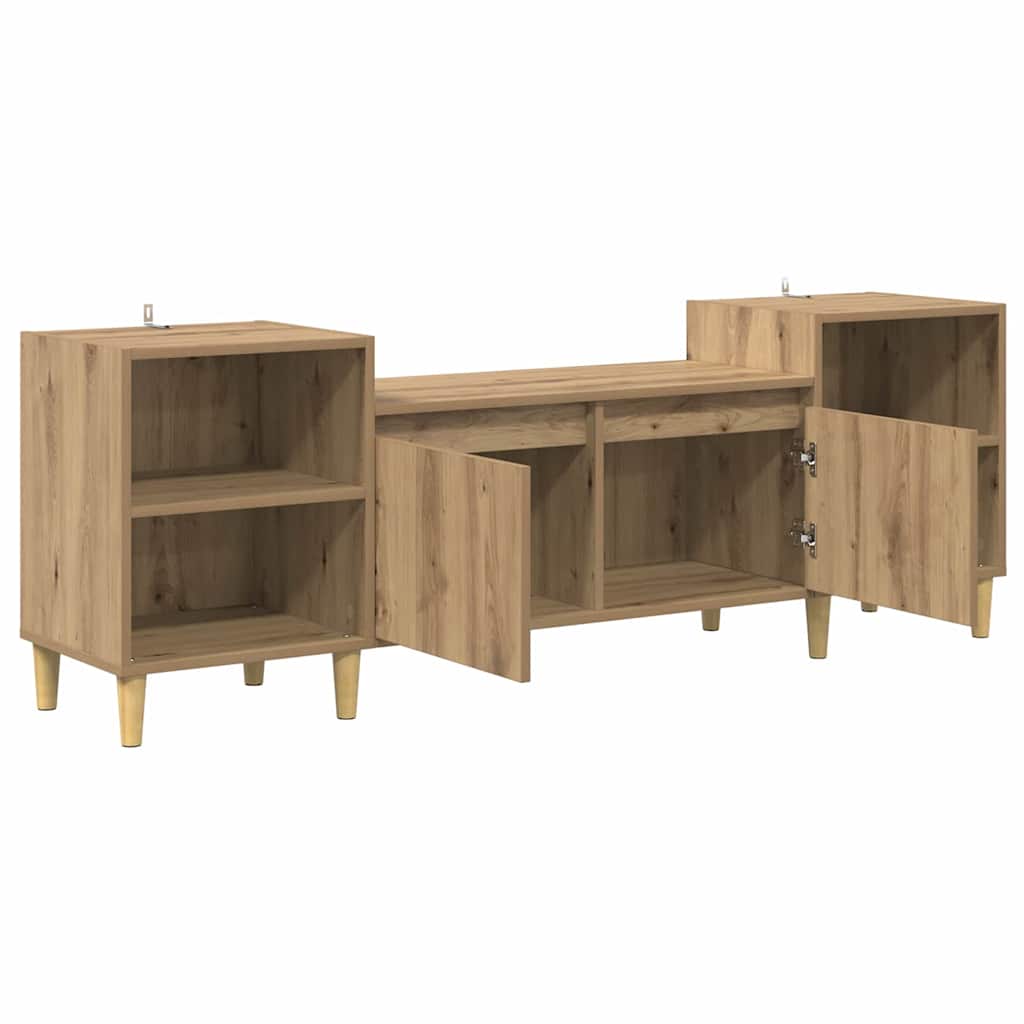 TV-Schränk 160 x 35 x 55 cm Artisan-Eiche Holzwerkstoff