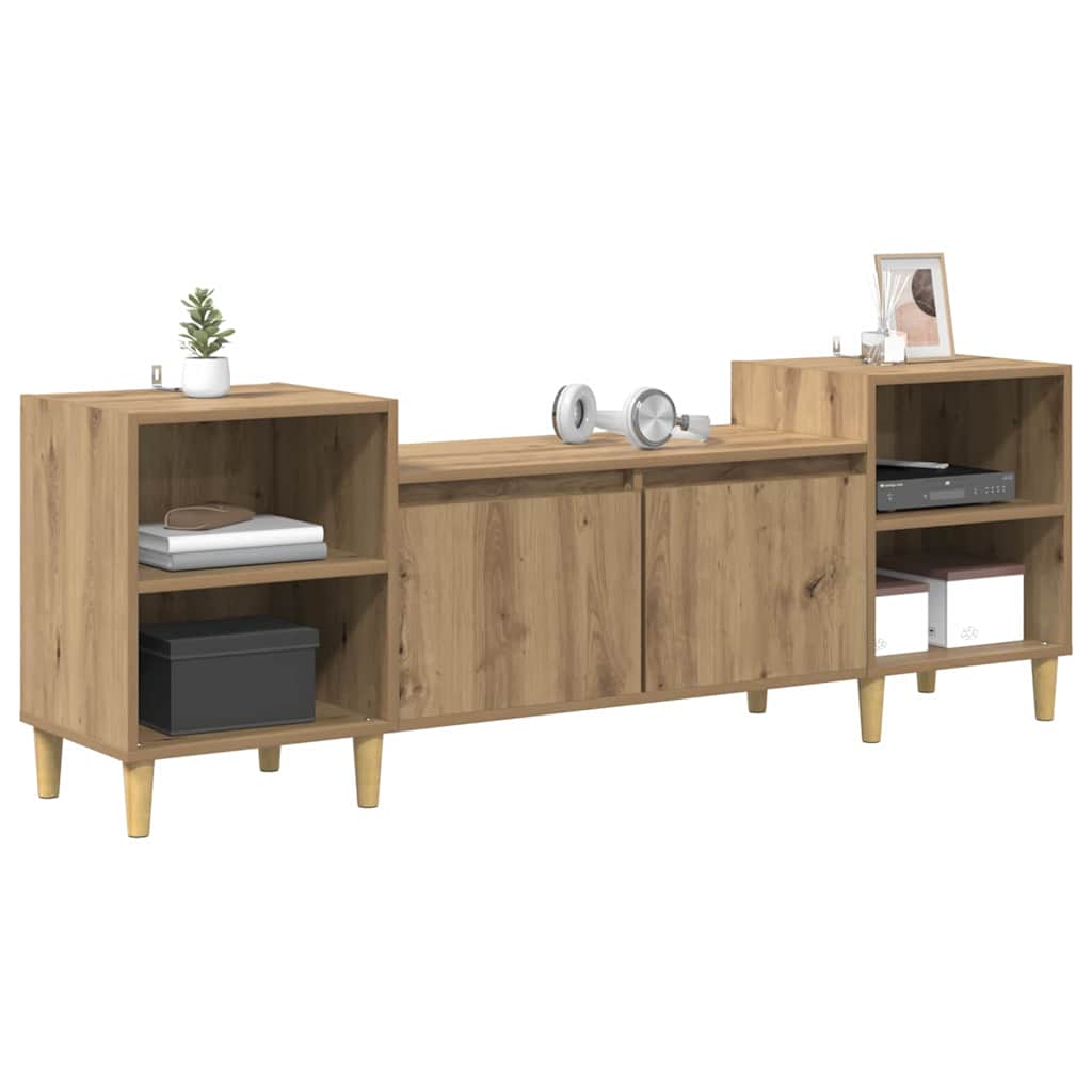 TV-Schränk 160 x 35 x 55 cm Artisan-Eiche Holzwerkstoff