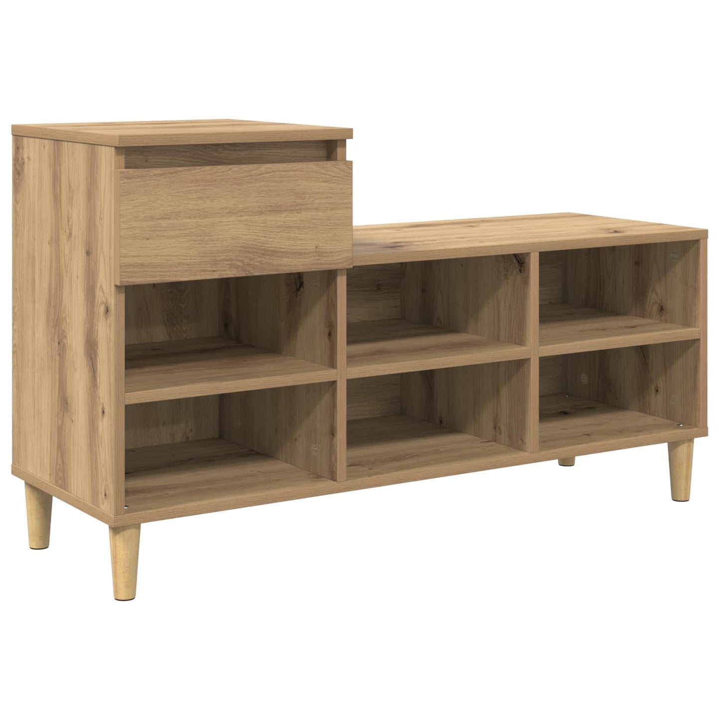 Schuhschrank 102 x 36 x 60 cm Holzwerkstoff Artisan-Eiche