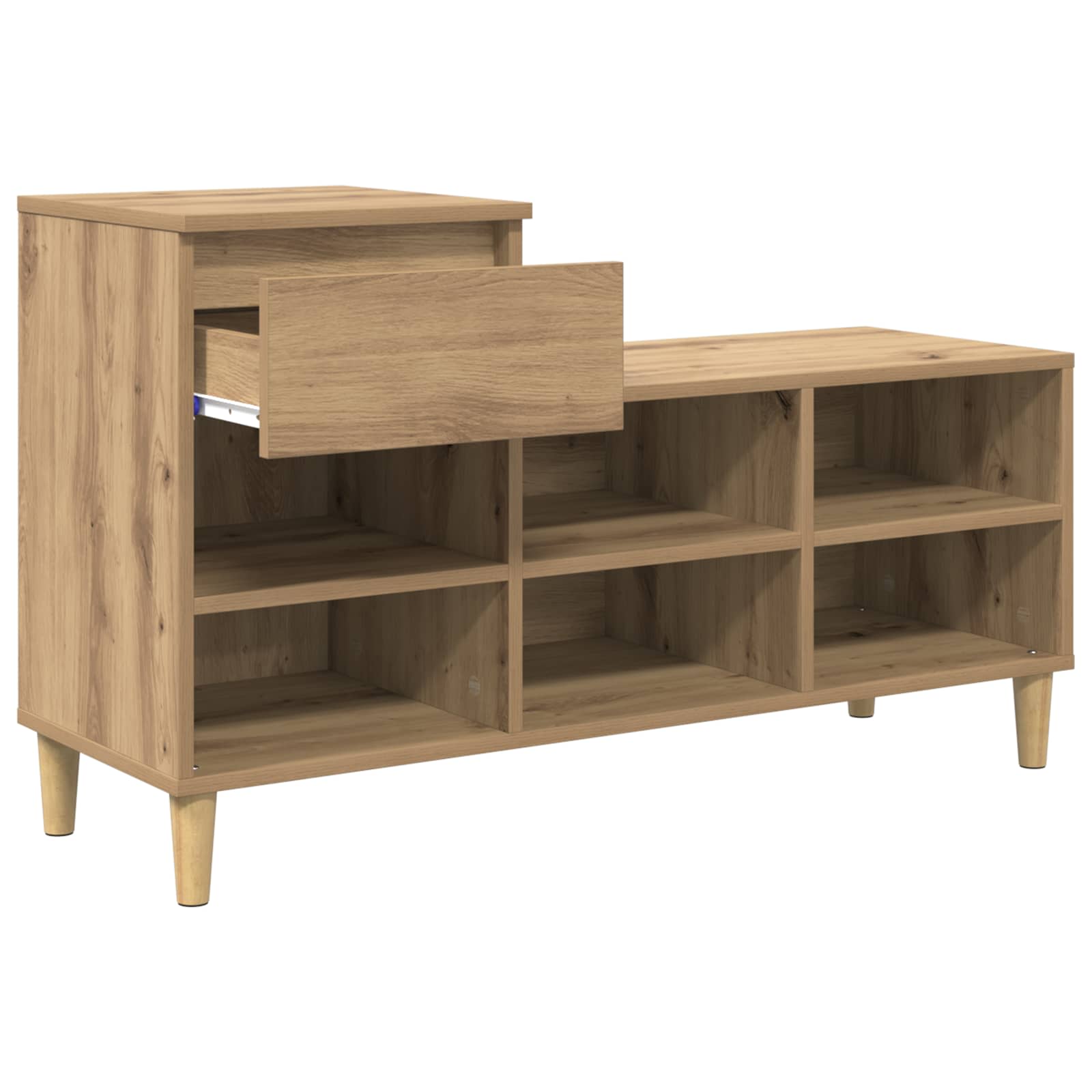Schuhschrank 102 x 36 x 60 cm Holzwerkstoff Artisan-Eiche