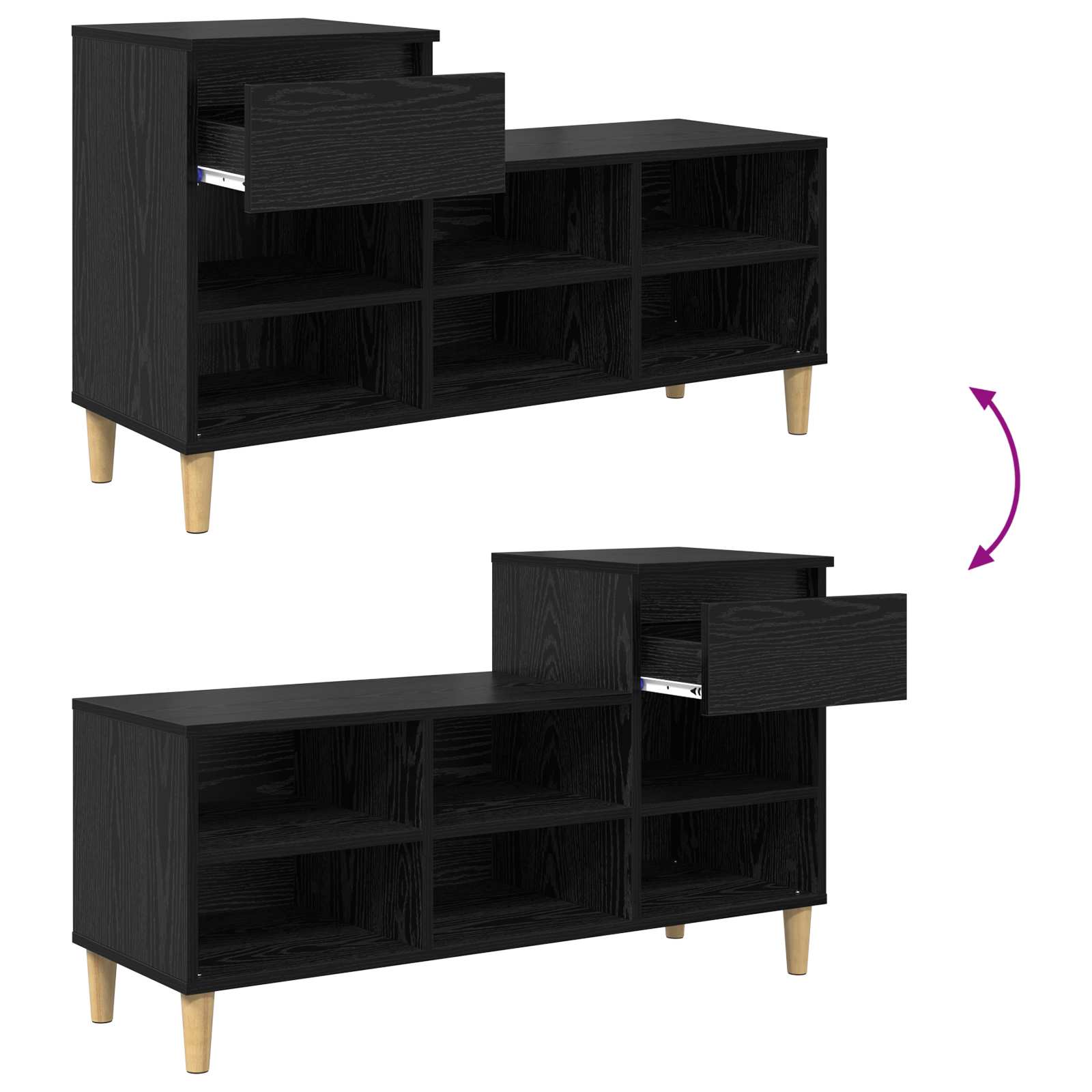 Schuhschrank 102 x 36 x 60 cm Holzwerkstoff