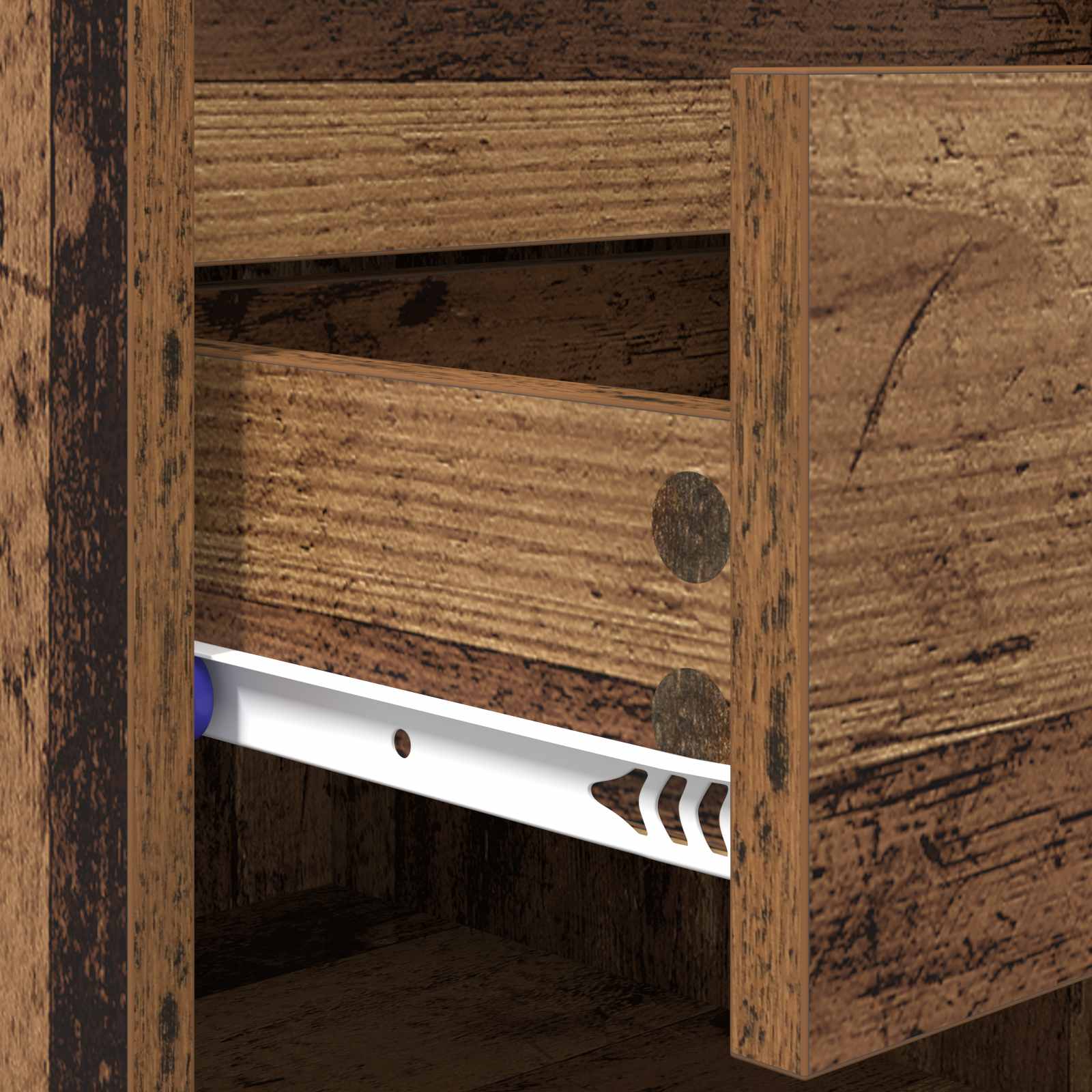 Schuhschrank 102 x 36 x 60 cm Holzwerkstoff Altholz