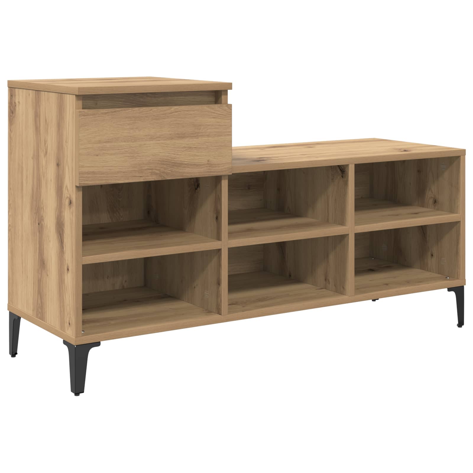 Schuhschrank 102 x 36 x 60 cm Holzwerkstoff Artisan-Eiche