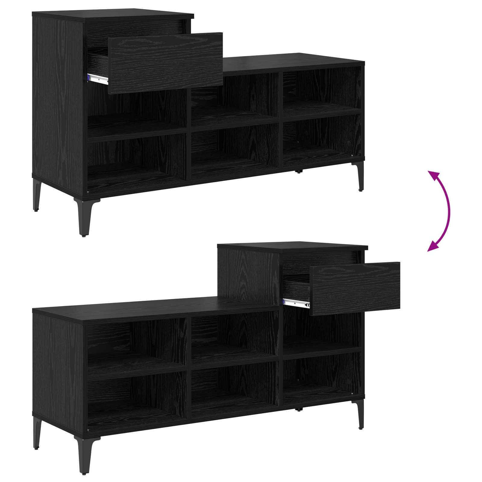 Schuhschrank 102 x 36 x 60 cm Holzwerkstoff