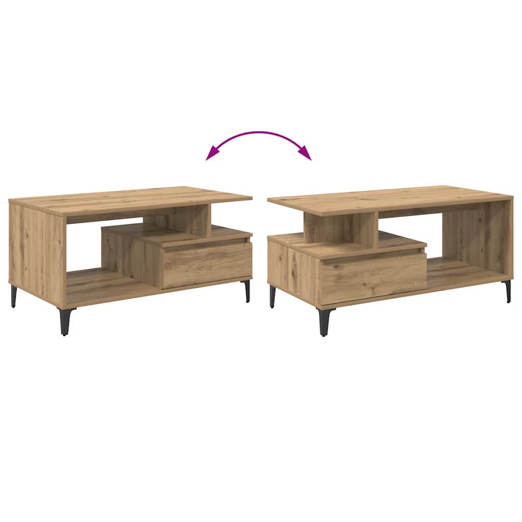 Couchtisch Artisan-Eiche 90 x 49 x 45 cm Holzwerkstoff