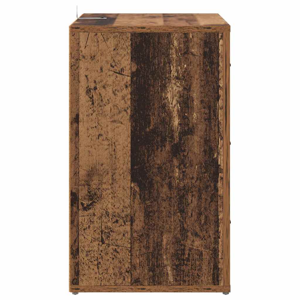 Nachttisch mit Schubladen Altholz 50 x 36 x 60 cm Holzwerkstoff