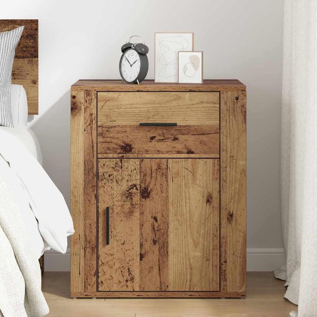 Nachttisch mit Schubladen Altholz 50 x 36 x 60 cm Holzwerkstoff