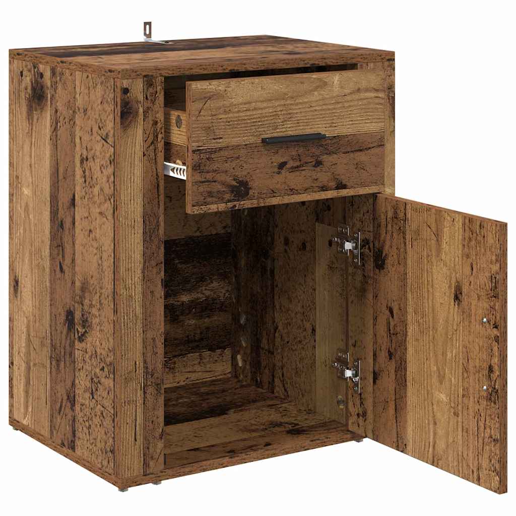 Nachttisch mit Schubladen Altholz 50 x 36 x 60 cm Holzwerkstoff