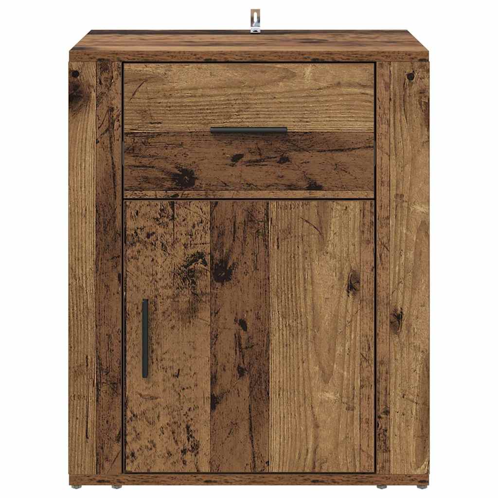 Nachttisch mit Schubladen Altholz 50 x 36 x 60 cm Holzwerkstoff