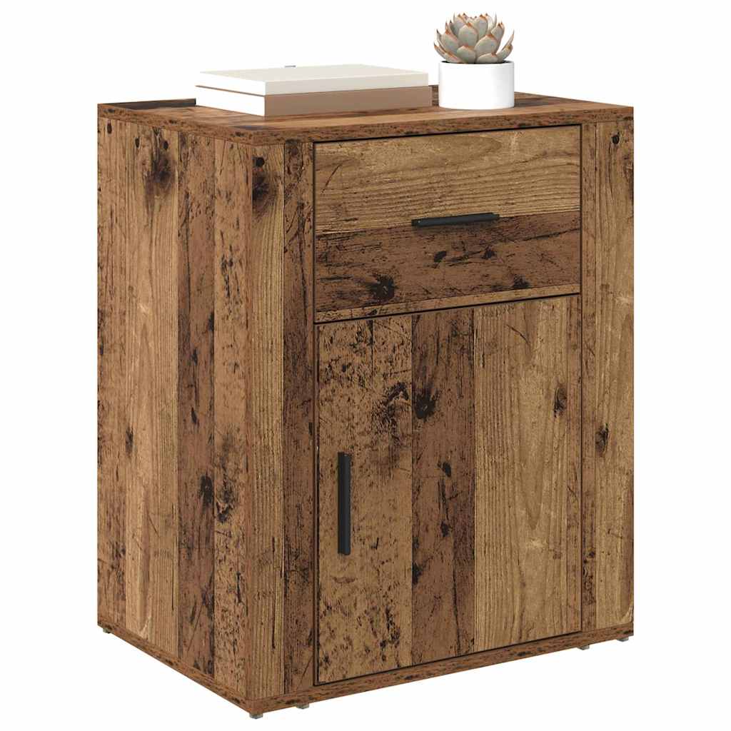 Nachttisch mit Schubladen Altholz 50 x 36 x 60 cm Holzwerkstoff