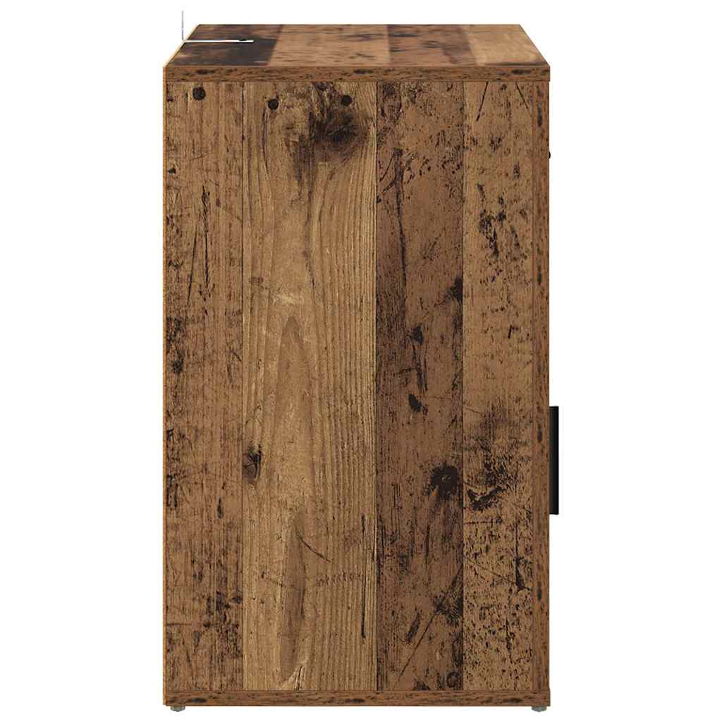 Nachttisch mit Schubladen Altholz 50 x 36 x 60 cm Holzwerkstoff