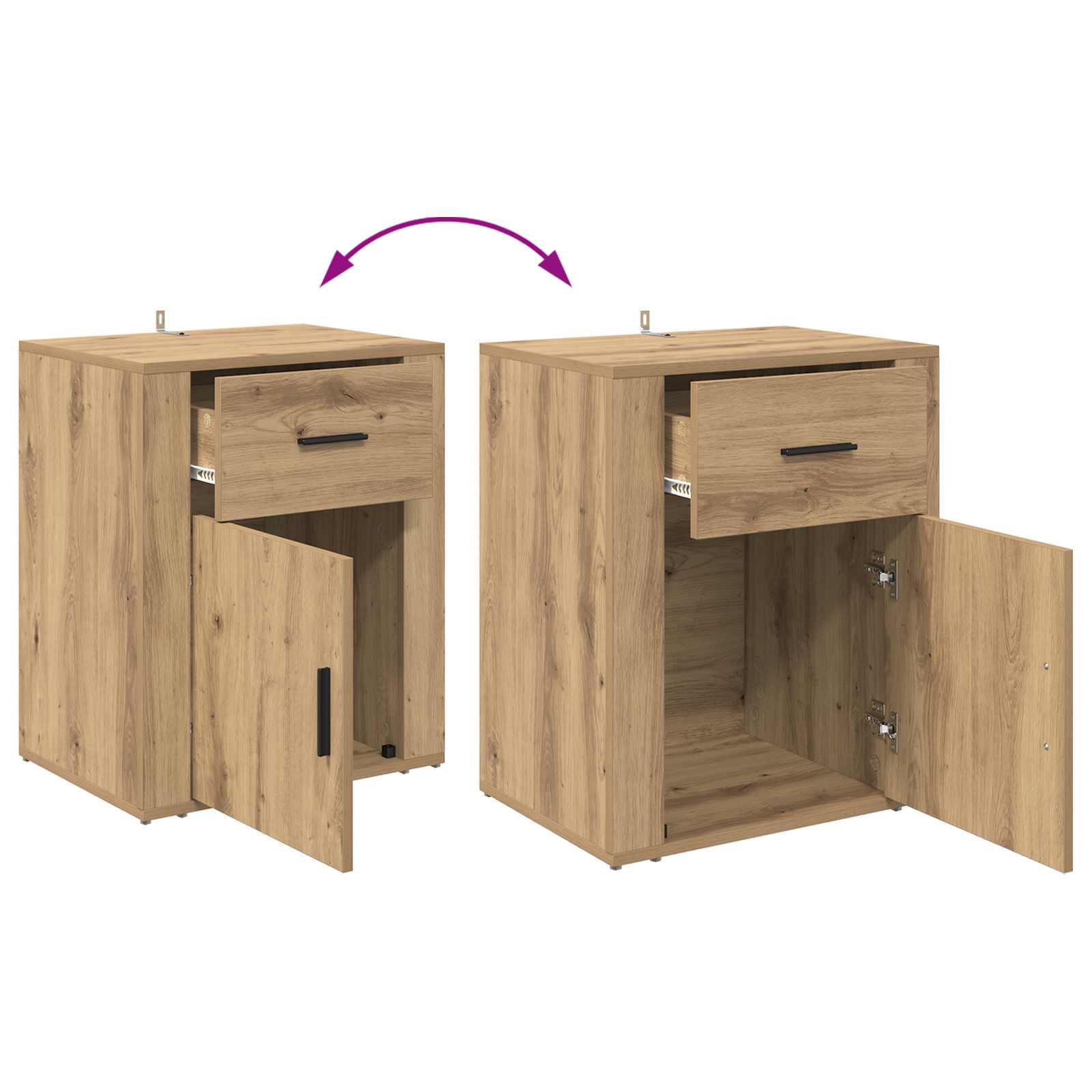 Nachttisch Artisan-Eiche 35 x 50 x 60 cm Holzwerkstoff
