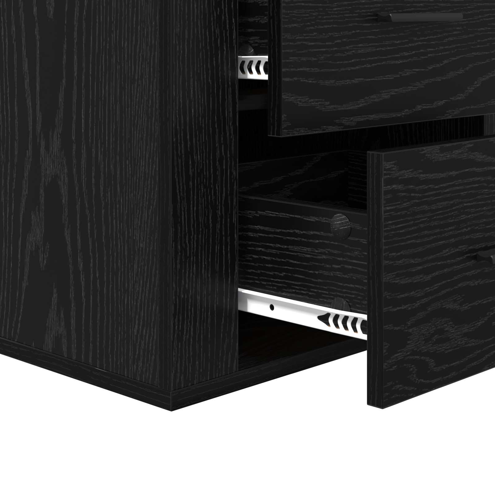 Nachttisch Schwarz Eichen-Optik 35 x 50 x 60 cm Holzwerkstoff