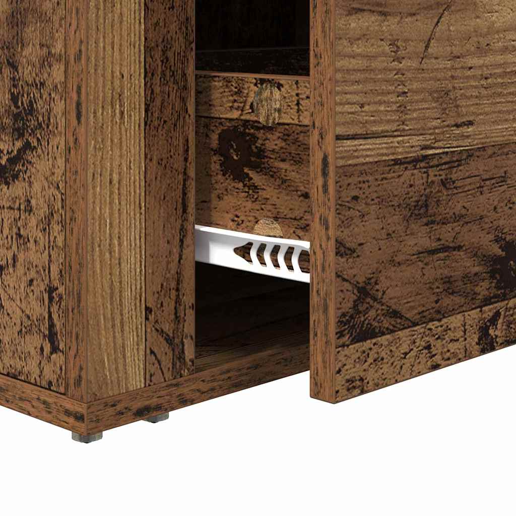 Nachttisch mit Schubladen Altholz 60 x 36 x 45 cm Holzwerkstoff