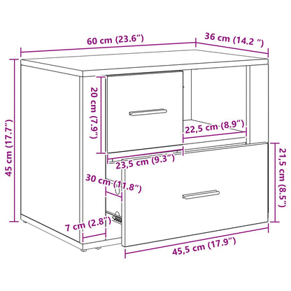 Nachttisch Altholz 35 x 60 x 50 cm Holzwerkstoff