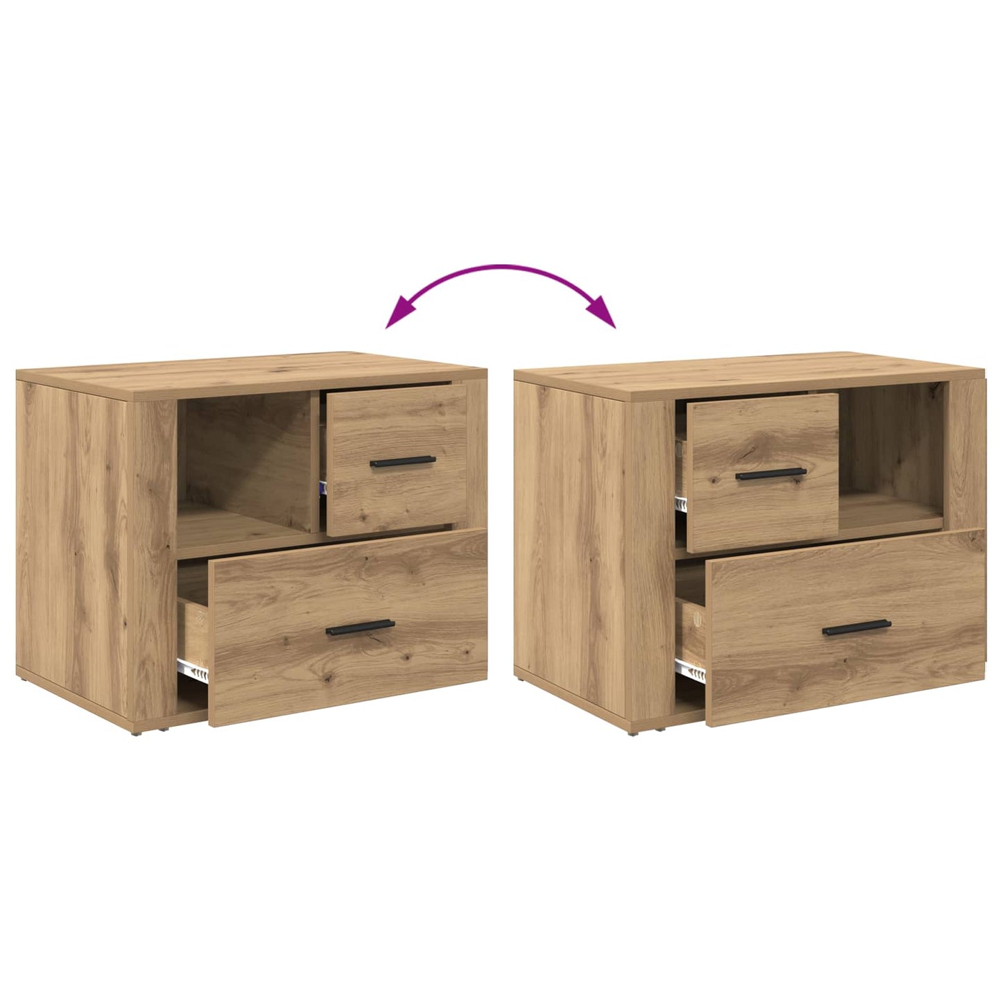 Nachttisch Artisan-Eiche 35 x 60 x 50 cm Holzwerkstoff