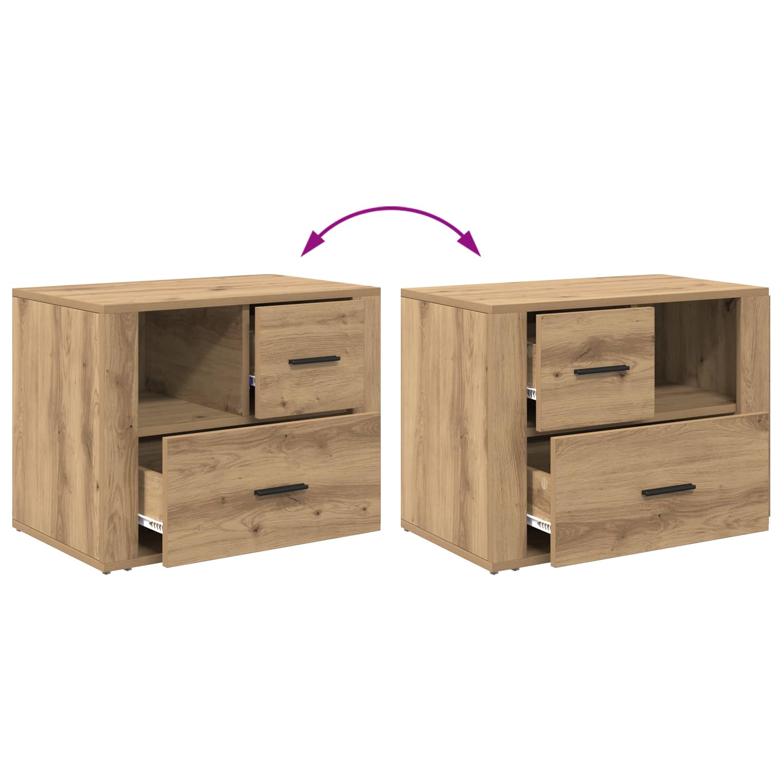 Nachttisch Artisan-Eiche 35 x 60 x 50 cm Holzwerkstoff