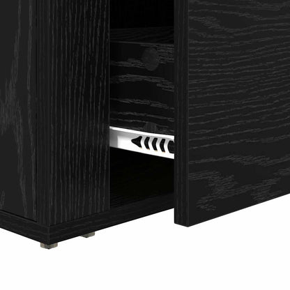 Nachttisch Schwarz Eichen-Optik 35 x 60 x 50 cm Holzwerkstoff