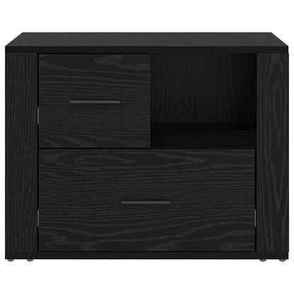 Nachttisch Schwarz Eichen-Optik 35 x 60 x 50 cm Holzwerkstoff