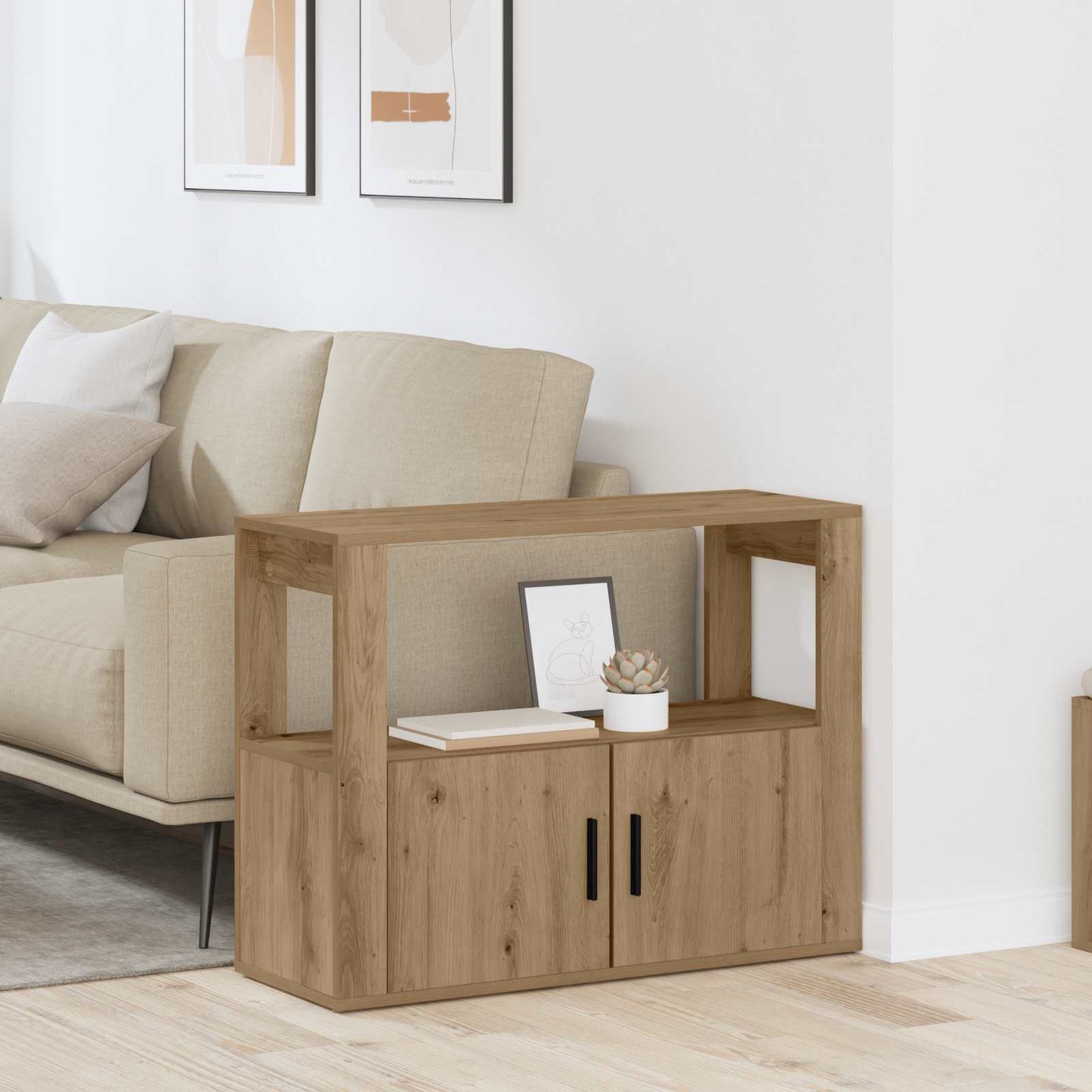 Sideboard Artisan-Eiche 80 x 30 x 60 cm Holzwerkstoff