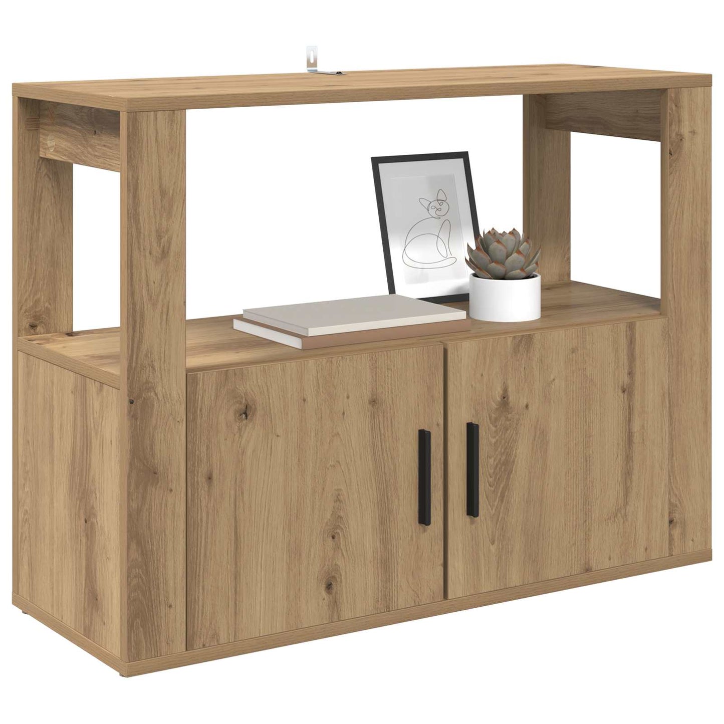 Sideboard Artisan-Eiche 80 x 30 x 60 cm Holzwerkstoff
