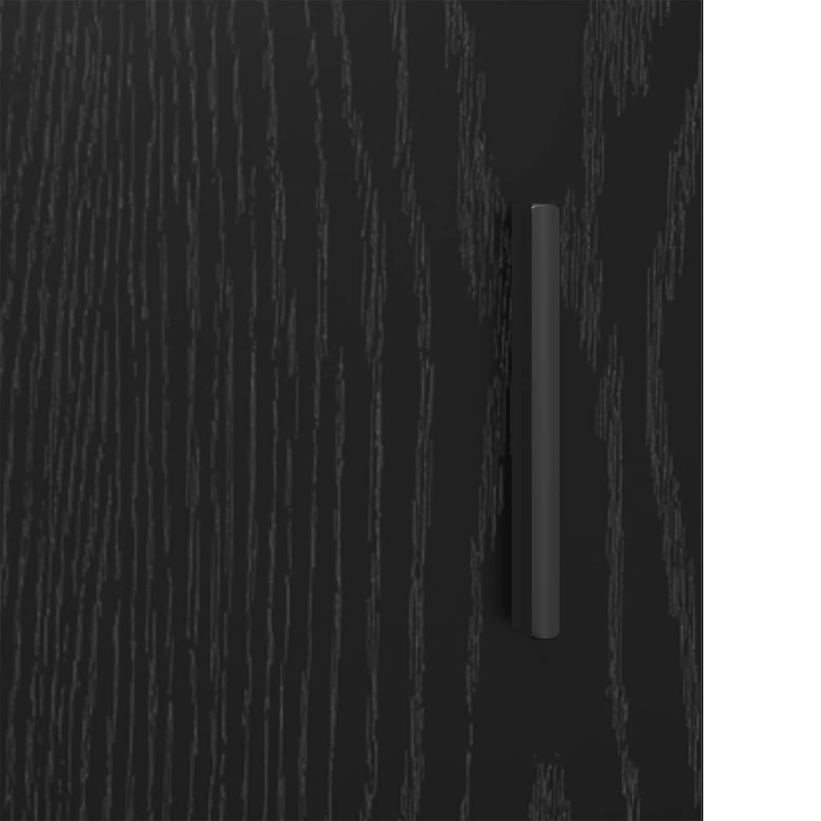 Sideboard Schwarz Eichen-Optik 80 x 30 x 60 cm Holzwerkstoff