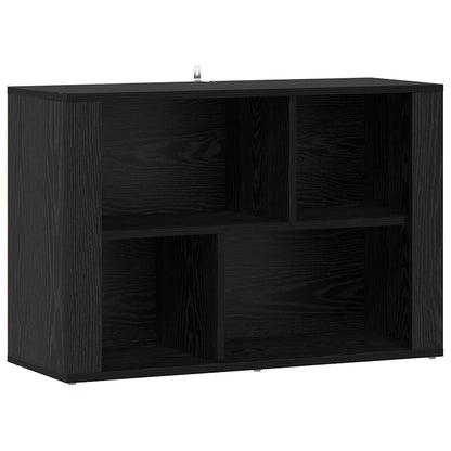 Sideboard Schwarz Eichen-Optik 80 x 30 x 53 cm Holzwerkstoff