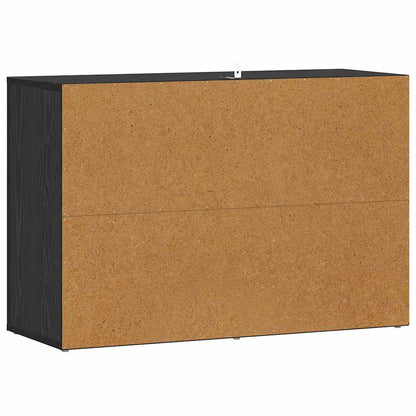 Sideboard Schwarz Eichen-Optik 80 x 30 x 53 cm Holzwerkstoff