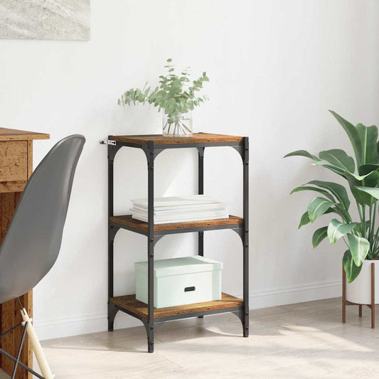 Bücherregal Altholz 40 x 33 x 70,5 cm Verbundholz und Eisen