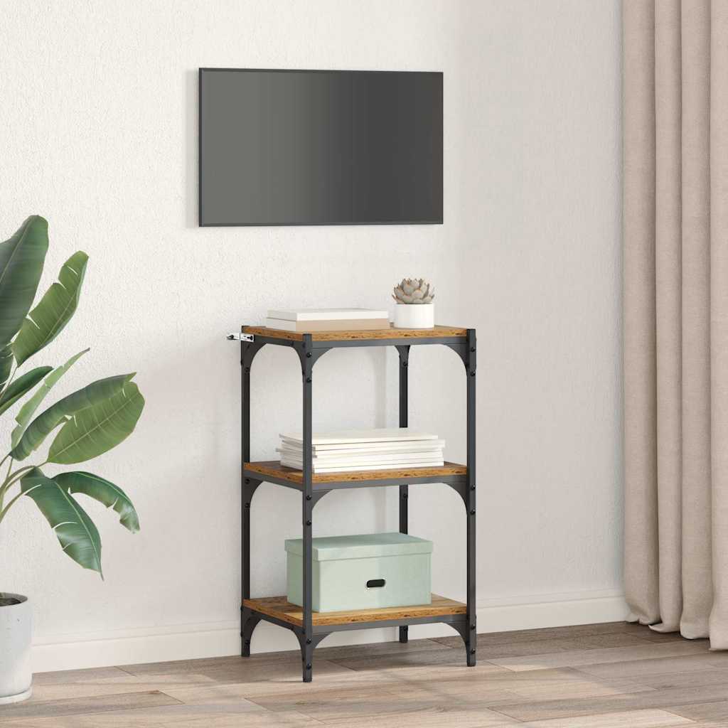 Bücherregal Altholz 40 x 33 x 70,5 cm Verbundholz und Eisen