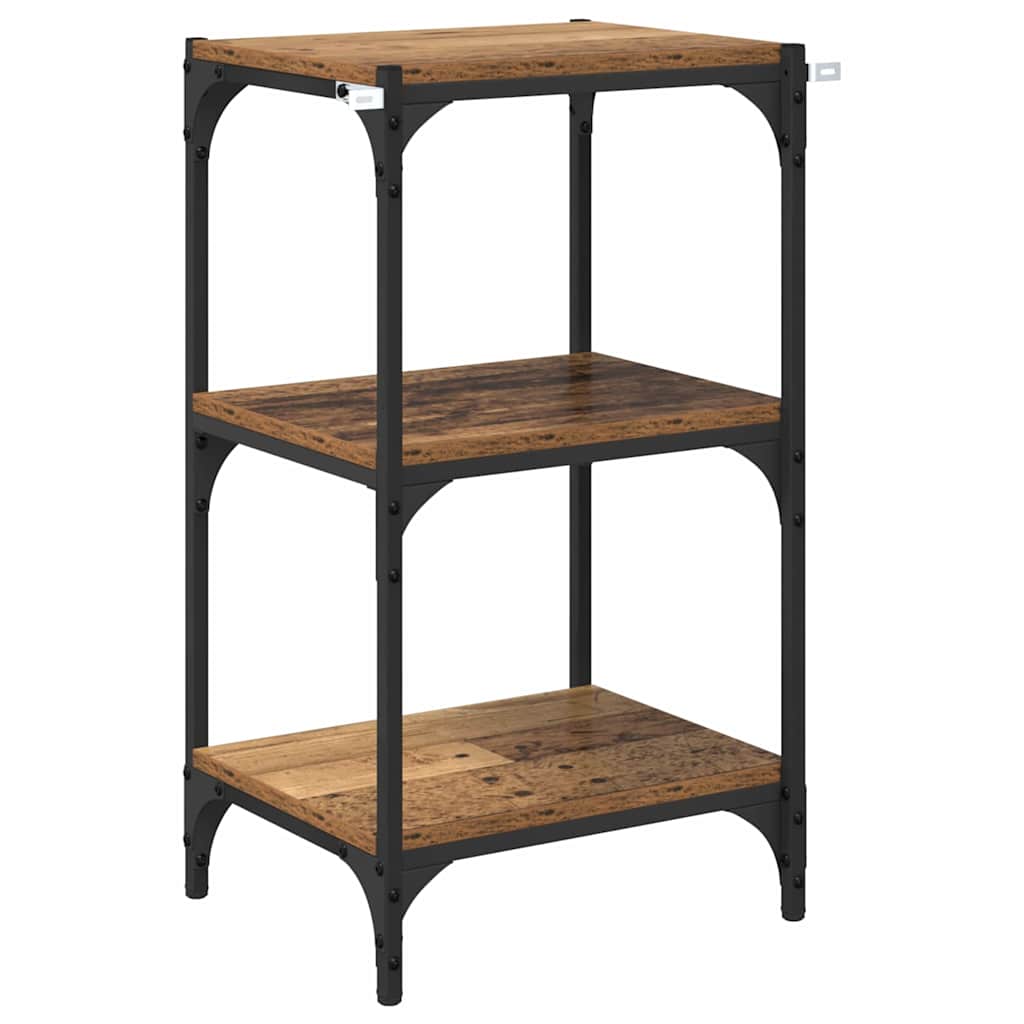 Bücherregal Altholz 40 x 33 x 70,5 cm Verbundholz und Eisen