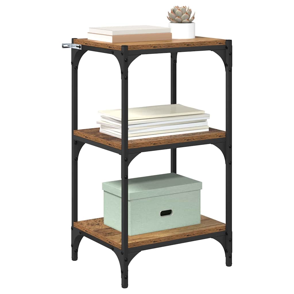 Bücherregal Altholz 40 x 33 x 70,5 cm Verbundholz und Eisen