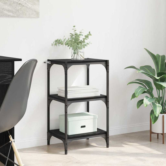 Bücherregal Schwarz Eichen-Optik 40 x 33 x 70,5 cm