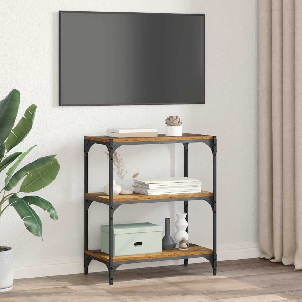 Bücherregal Altholz 60 x 33 x 70,5 cm Verbundholz und Eisen