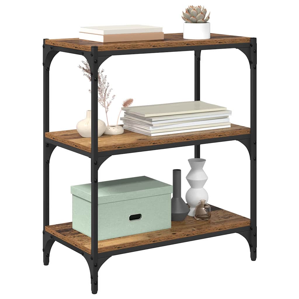 Bücherregal Altholz 60 x 33 x 70,5 cm Verbundholz und Eisen