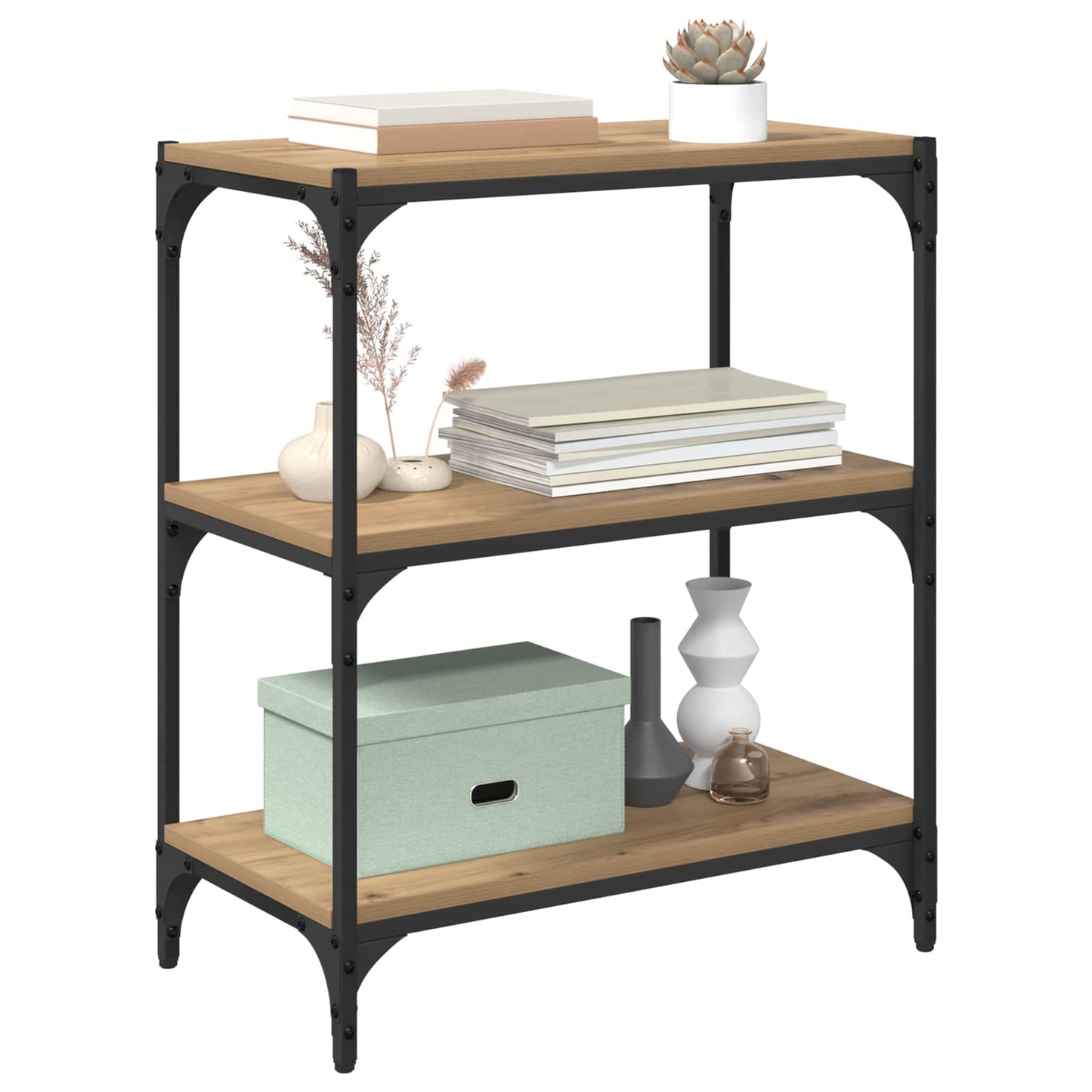 Bücherregal 3 Ebenen 60 x 33 x 70,5 cm Holzwerkstoff