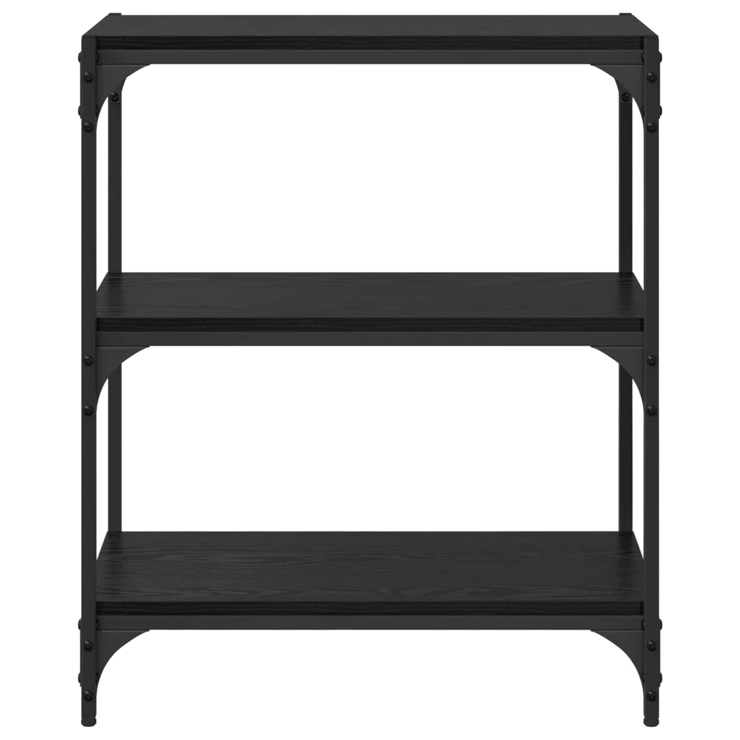 Bücherregal Schwarz Eichen-Optik 60 x 33 x 70,5 cm